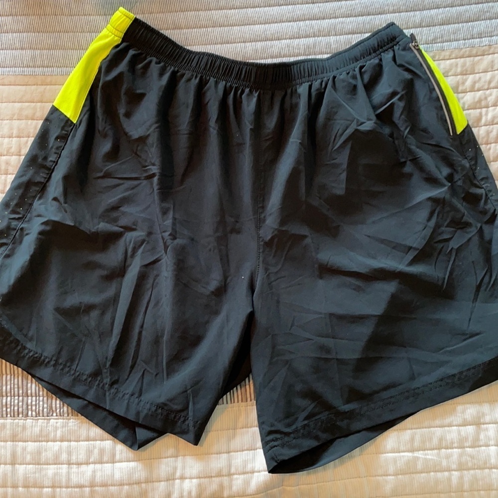 bcg women’s athletic shorts Size XL black and neon yellow